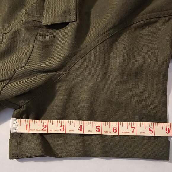 Croft & Barrow, Olive, Button Down mid length, Shirt Dress, Plus Size (1X) - Picture 7 of 10